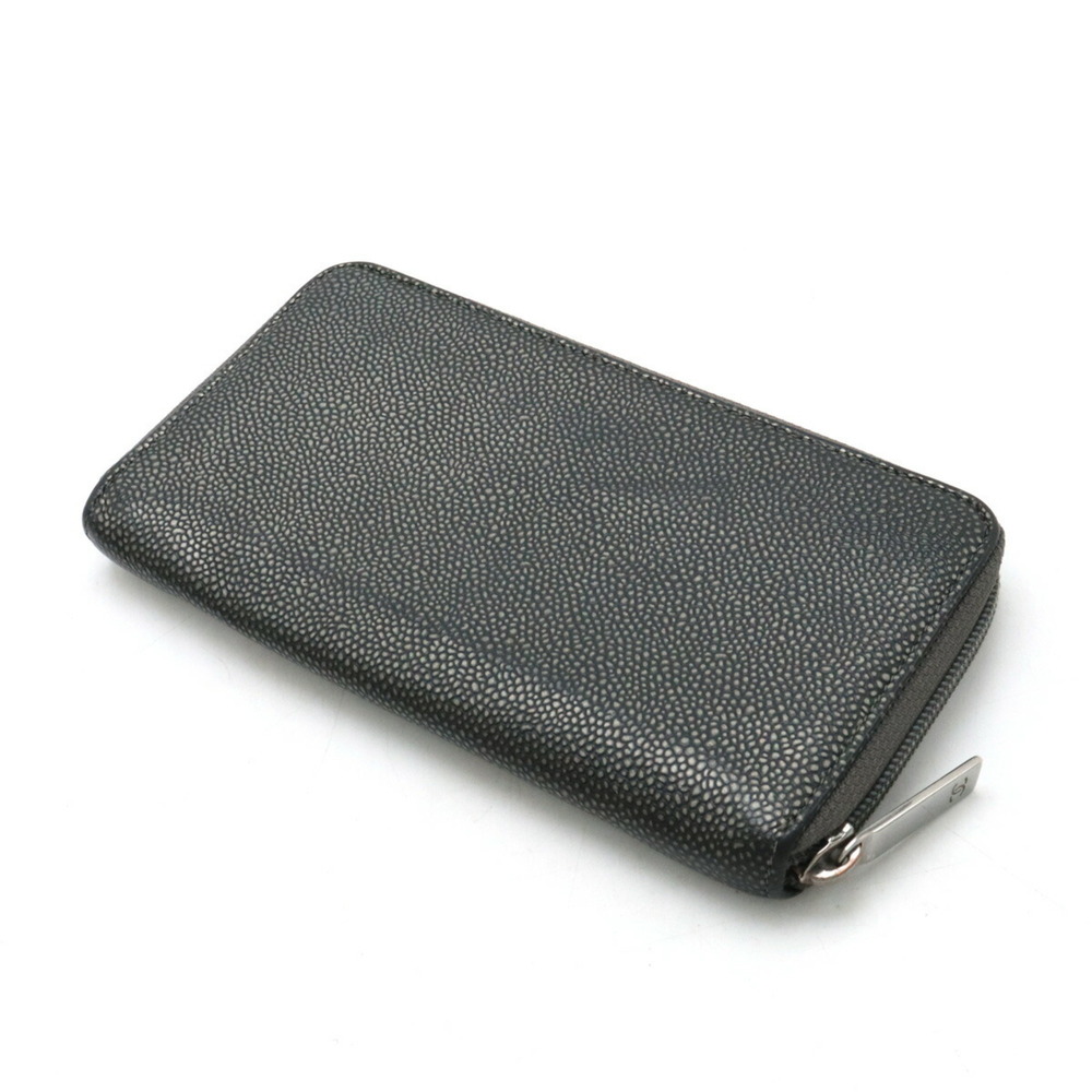 CHANEL Authentic Gray Caviar Leather Logo Wallet - Picture 3 of 9